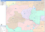 Thousand Oaks  Wall Map Color Cast Style